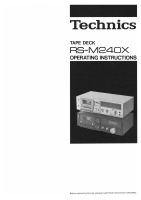 Technics - RSM-240-X - Owners manual 